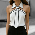 Livia Collar Halter Blouse