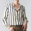 Norvia Silk Stripe Top