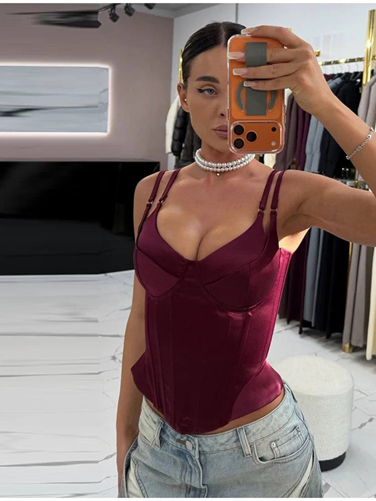 Noelia Satin Corset Top