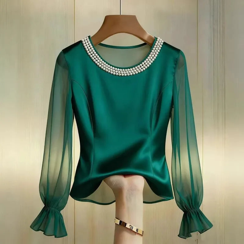 Alba Pearl Chiffon Blouse